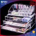 Acrylique Clear Makeup Organizer avec trois tiroirs